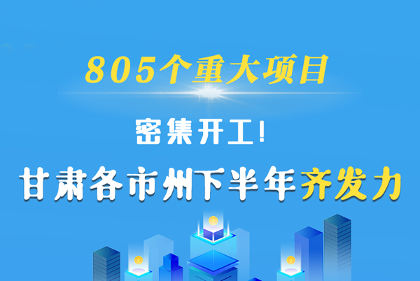 圖解|805個重大項目密集開工！甘肅各市州下半年齊發(fā)力