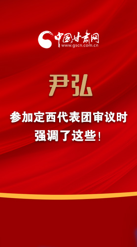 【2022甘肅兩會·圖解】尹弘書記參加定西代表團審議時強調(diào)了這些！