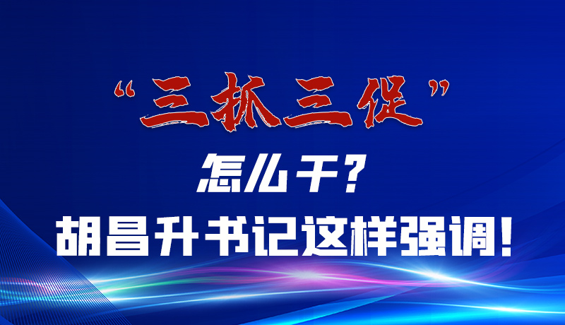 圖解|“三抓三促”怎么干？胡昌升書記這樣強調(diào)！