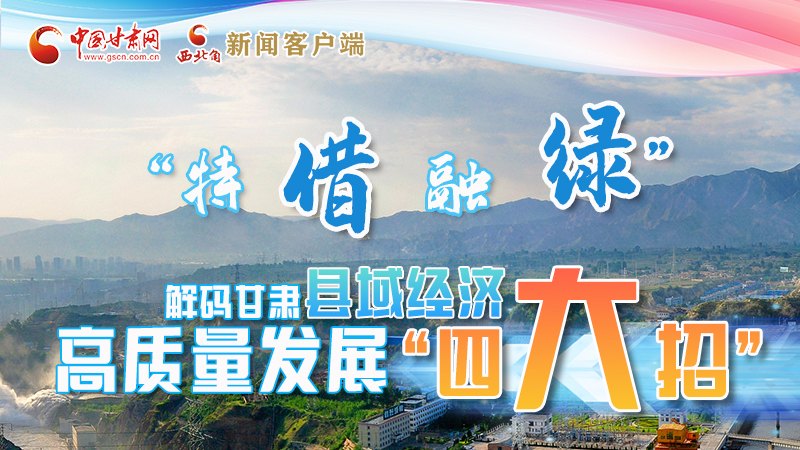 圖解|“特、借、融、綠”解碼甘肅縣域經(jīng)濟(jì)高質(zhì)量發(fā)展“四大招”