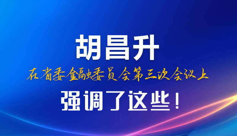 圖解|胡昌升在省委金融委員會(huì)第三次會(huì)議上強(qiáng)調(diào)了這些！